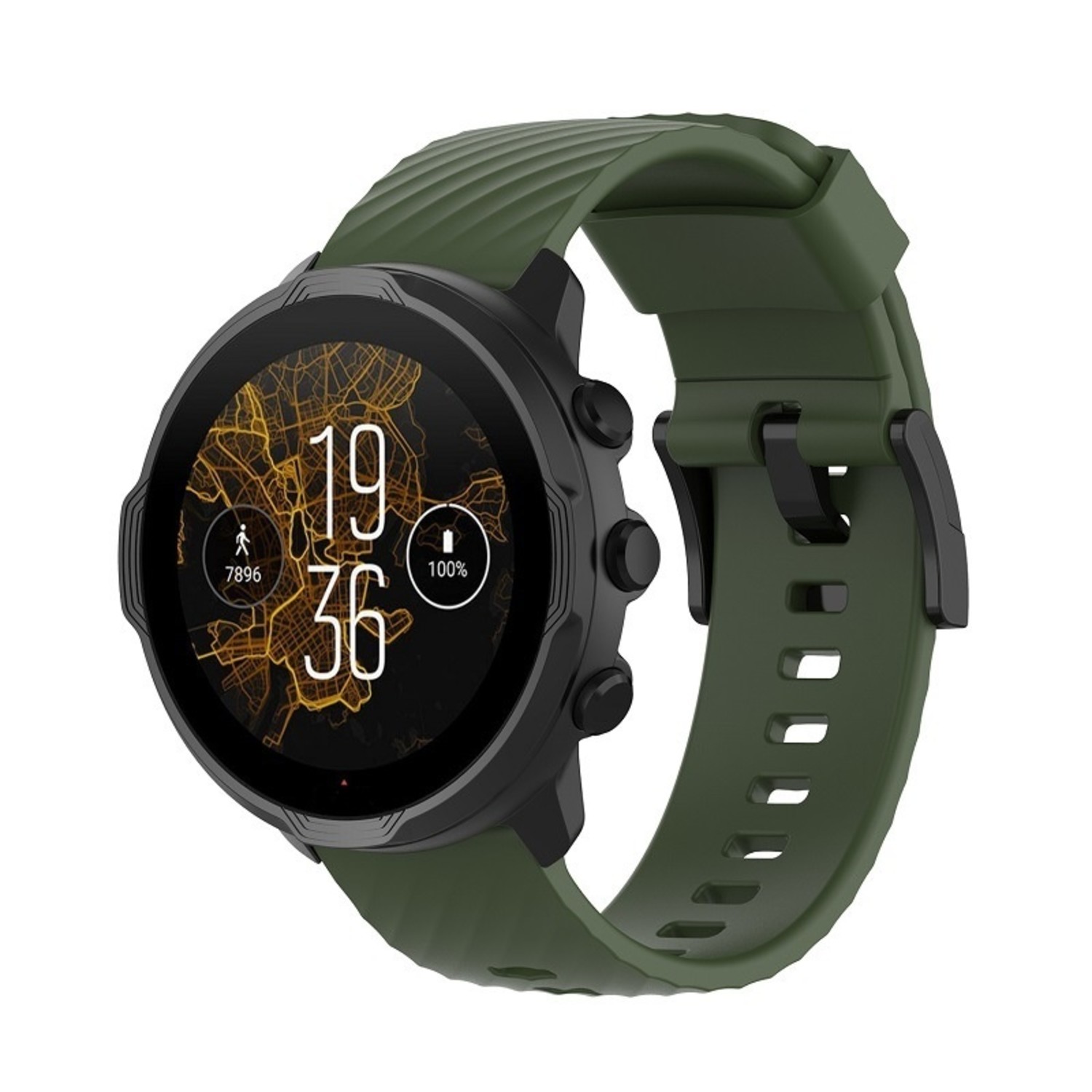 Correa silicona Suunto 7 (verde militar) 