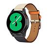 Strap-it Strap-it Correa cuero Samsung Galaxy Watch 4 - 44mm (blanco/azul oscuro) Strap-it Strap-it Correa cuero Samsung Galaxy Watch 4 - 44mm (blanco/azul oscuro)