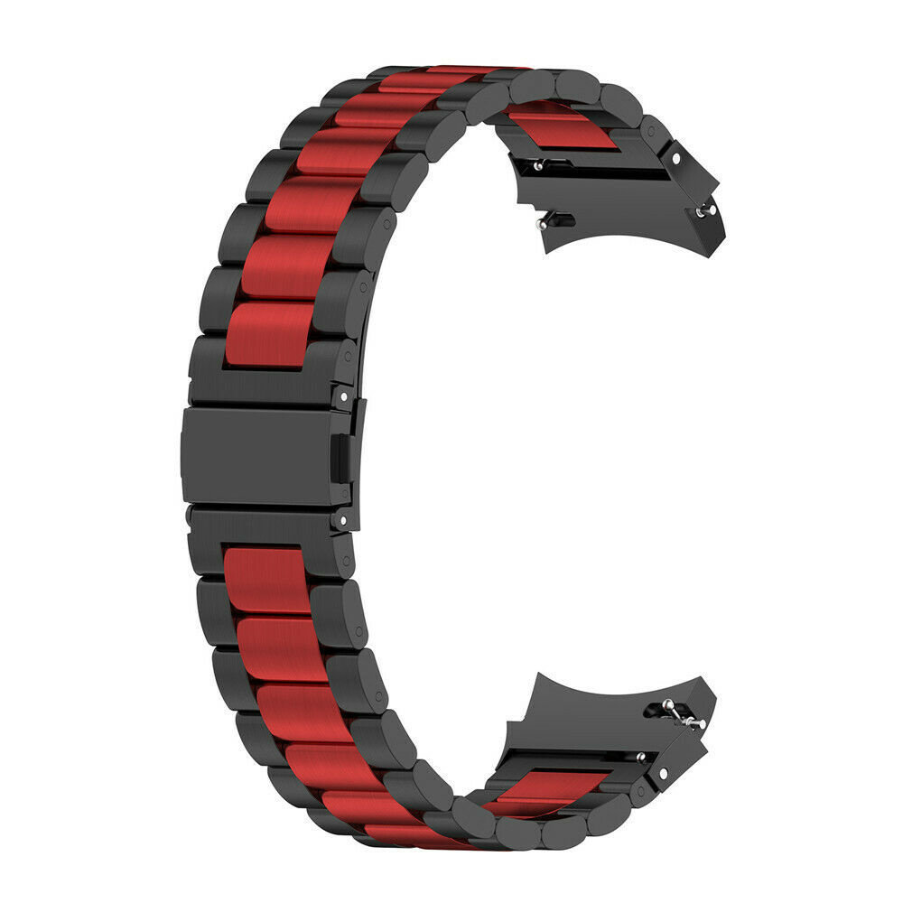 Strap-it Strap-it Correa acero Samsung Galaxy Watch 4- 44mm (negro/rojo) Strap-it Strap-it Correa acero Samsung Galaxy Watch 4- 44mm (negro/rojo)