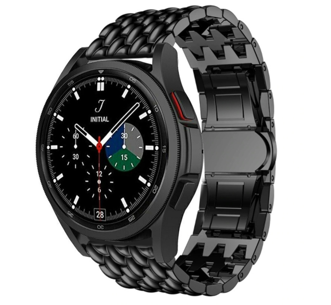 Strap-it Strap-it Correa acero dragón Galaxy Watch 4 Classic 46mm (negro) Strap-it Strap-it Correa acero dragón Galaxy Watch 4 Classic 46mm (negro)