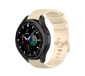 Strap-it Correa silicona lujo Samsung Galaxy Watch 4 Classic 42mm (beige)