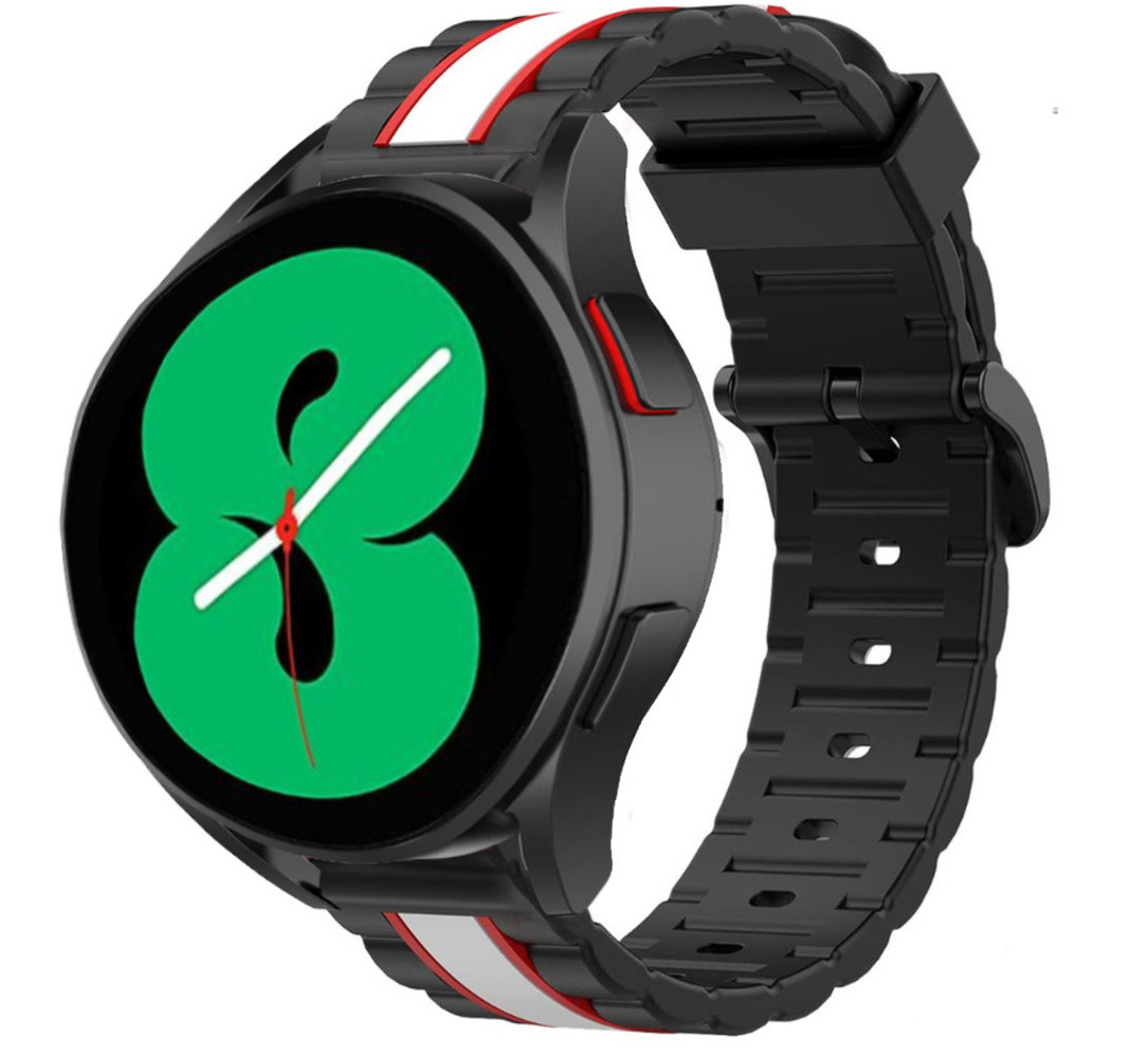 Strap-it Strap-it Correa edición especial Samsung Galaxy Watch 4 44mm (negro/blanco) Strap-it Strap-it Correa edición especial Samsung Galaxy Watch 4 44mm (negro/blanco)