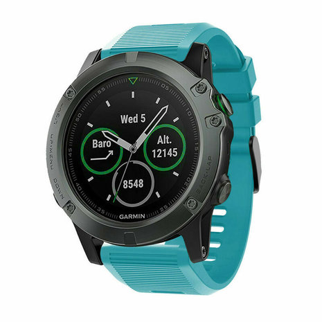 Correa silicona Garmin Fenix 5x/6x (azul claro) 