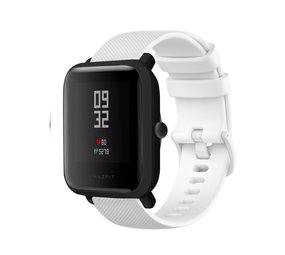Strap-it Correa silicona lujo Xiaomi Amazfit Bip (blanco)