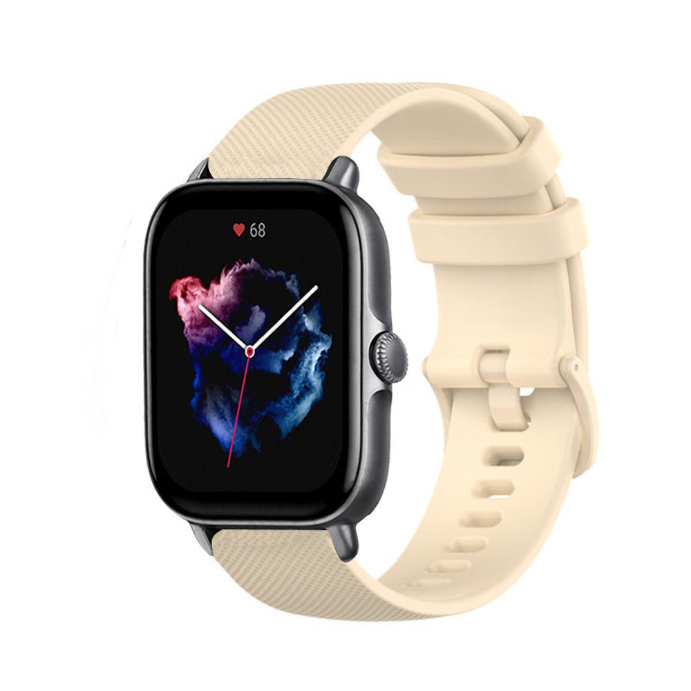 Correa silicona lujo Amazfit GTS 3 (beige) 