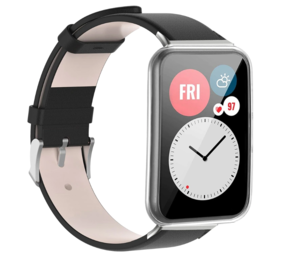 Strap-it Correa cuero Huawei Watch Fit New (negro) Strap-it Correa cuero Huawei Watch Fit New (negro)