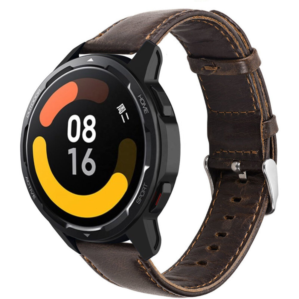 Correa cuero Xiaomi Watch S1 (marrón oscuro) 