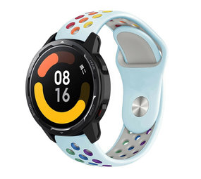 Strap-it Correa deportiva Xiaomi Watch S1 (azul claro/arcoíris) Strap-it Correa deportiva Xiaomi Watch S1 (azul claro/arcoíris)