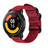 Strap-it Correa nylon con hebilla Xiaomi Watch S1 (rojo)