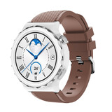 Strap-it Correa silicona Huawei Watch GT 3 Pro 43mm (marrón café)