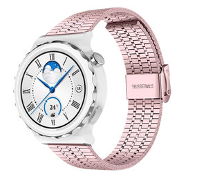 Strap-it Correa acero lujo Huawei Watch GT 3 Pro 43mm (rosa) Strap-it Correa acero lujo Huawei Watch GT 3 Pro 43mm (rosa)