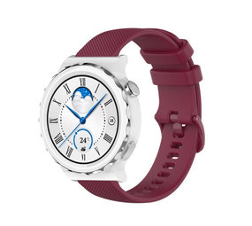Strap-it Correa silicona lujo Huawei Watch GT 3 Pro 43mm (rojo oscuro)