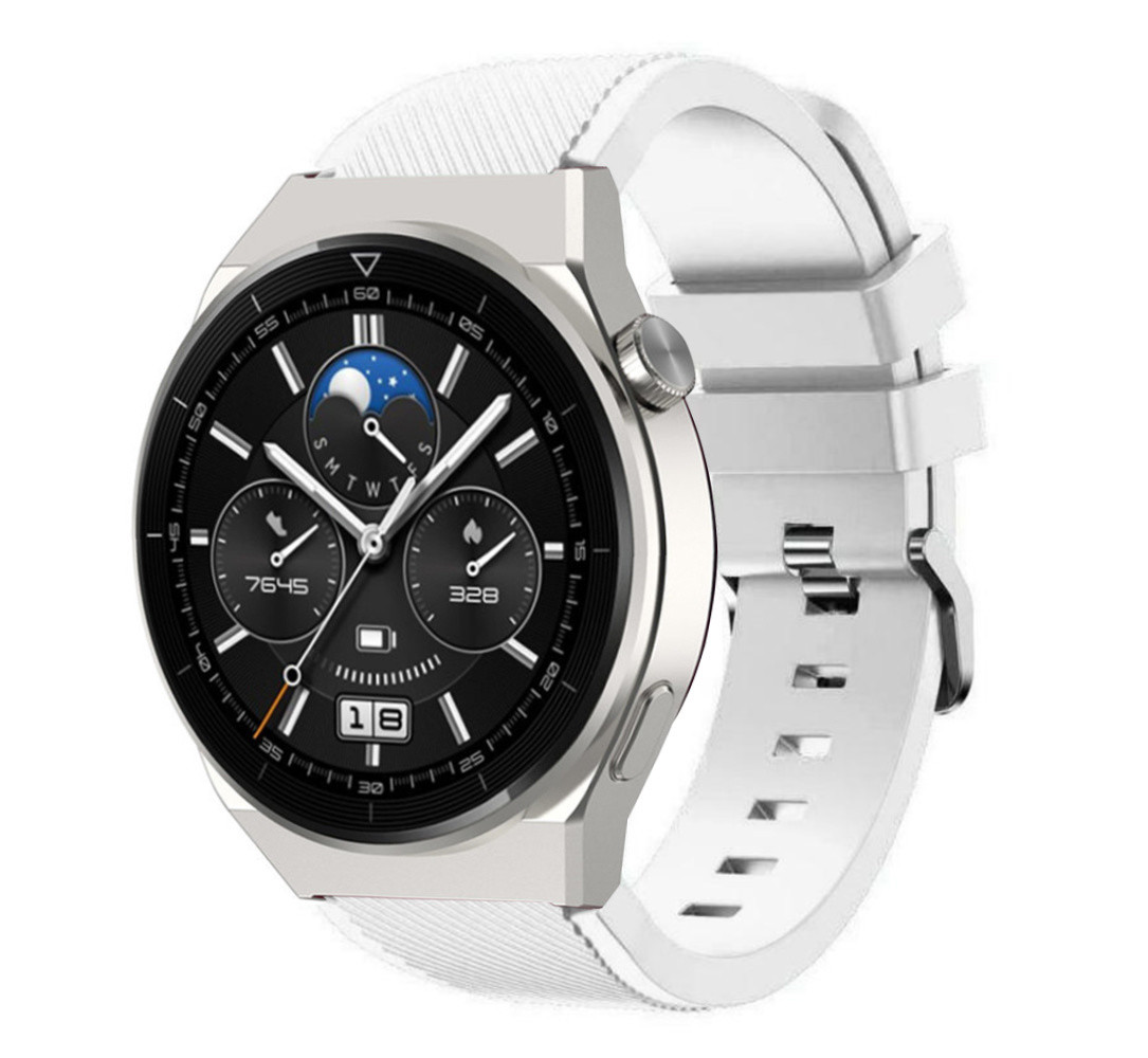 Correa silicona Huawei Watch GT 3 Pro 46mm (blanco) 