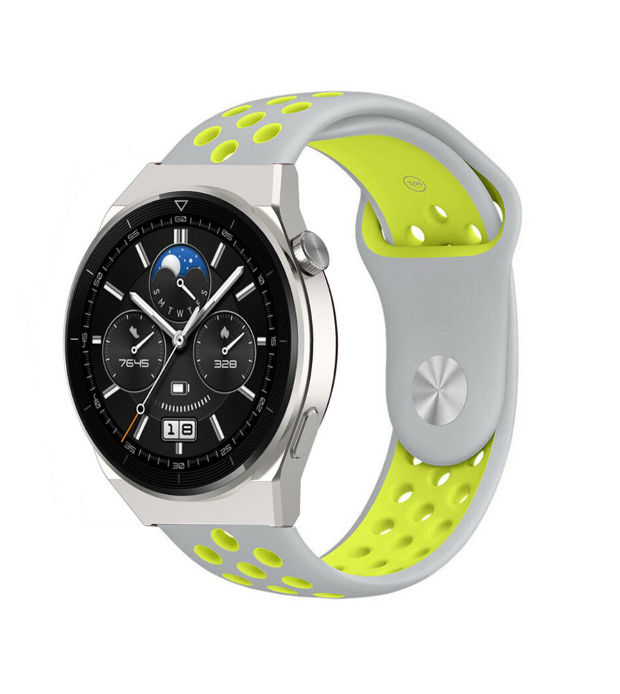 Strap-it Strap-it Correa deportiva Huawei Watch GT 3 Pro 46mm (gris/amarillo) Strap-it Strap-it Correa deportiva Huawei Watch GT 3 Pro 46mm (gris/amarillo)