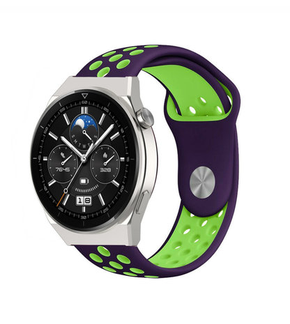 Strap-it Strap-it Correa deportiva Huawei Watch GT 3 Pro 46mm (púrpura/verde) Strap-it Strap-it Correa deportiva Huawei Watch GT 3 Pro 46mm (púrpura/verde)