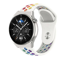 Strap-it Correa deportiva Huawei Watch GT 3 Pro 46mm (blanco/arcoíris) Strap-it Correa deportiva Huawei Watch GT 3 Pro 46mm (blanco/arcoíris)