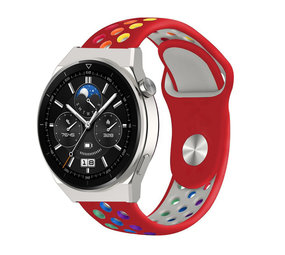 Strap-it Correa deportiva Huawei Watch GT 3 Pro 46mm (rojo/arcoíris) Strap-it Correa deportiva Huawei Watch GT 3 Pro 46mm (rojo/arcoíris)