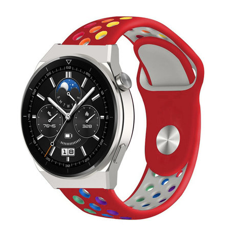 Strap-it Strap-it Correa deportiva Huawei Watch GT 3 Pro 46mm (rojo/arcoíris) Strap-it Strap-it Correa deportiva Huawei Watch GT 3 Pro 46mm (rojo/arcoíris)