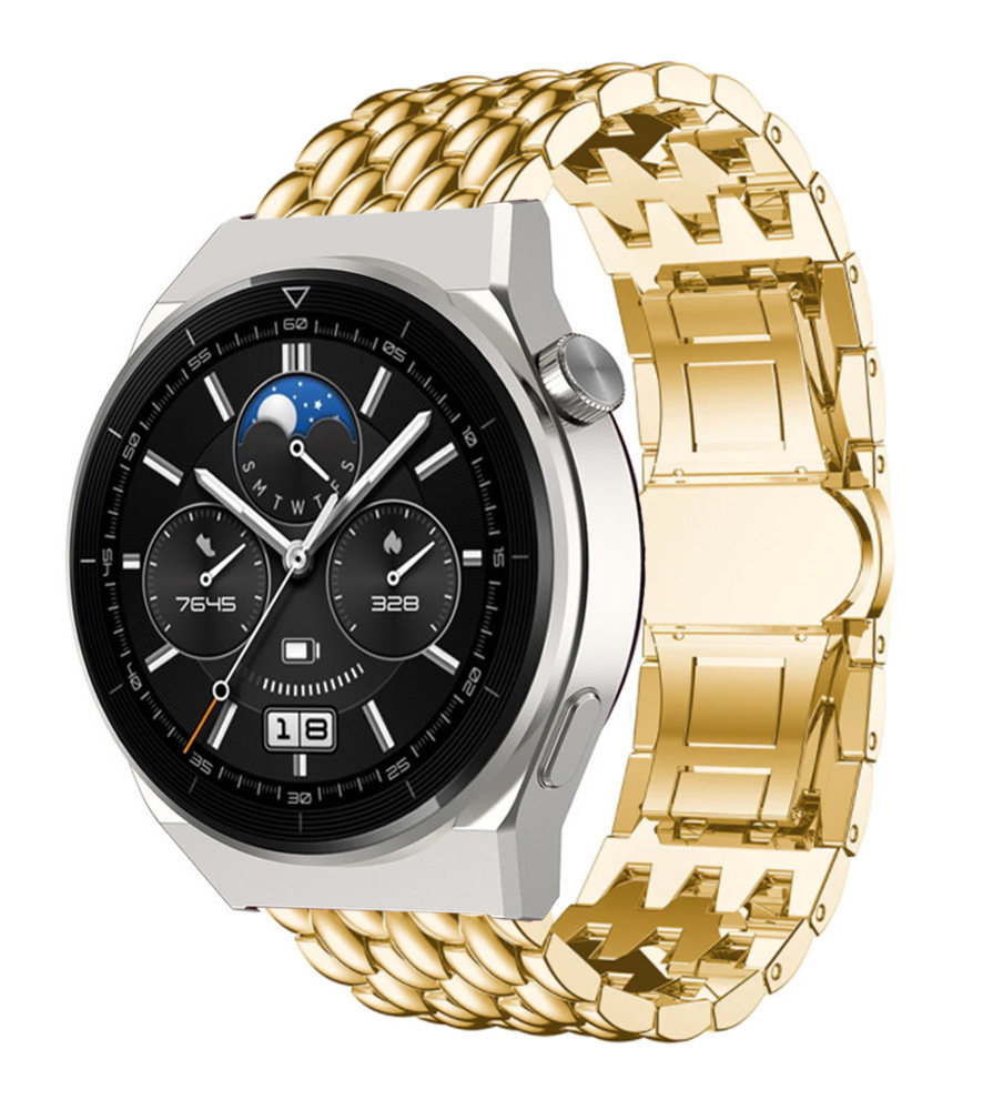 Strap-it Strap-it Correa acero dragón Huawei Watch GT 3 Pro 46mm (dorado) Strap-it Strap-it Correa acero dragón Huawei Watch GT 3 Pro 46mm (dorado)