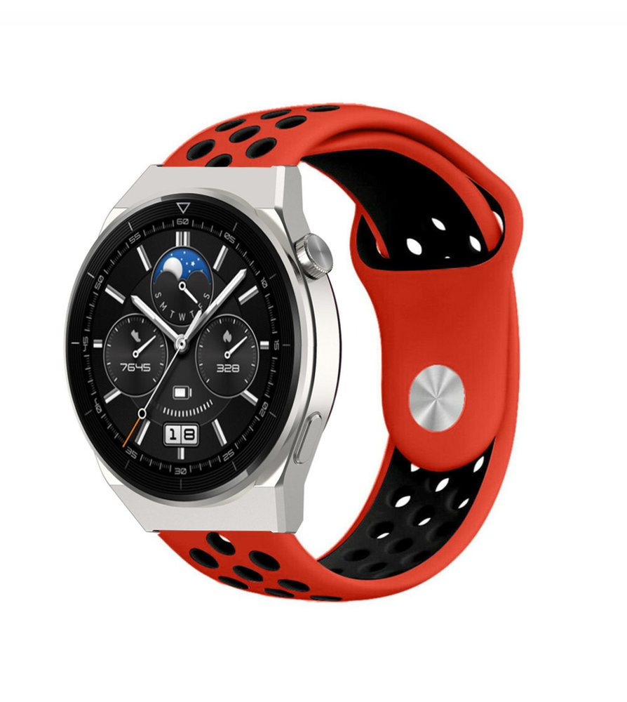 Strap-it Strap-it Correa deportiva Huawei Watch GT 3 Pro 46mm (rojo/negro) Strap-it Strap-it Correa deportiva Huawei Watch GT 3 Pro 46mm (rojo/negro)