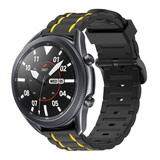 Strap-it Correa deportiva hebilla Galaxy Watch 3 45mm (negro/amarillo) Strap-it Correa deportiva hebilla Galaxy Watch 3 45mm (negro/amarillo)