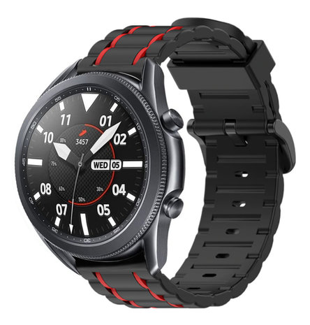 Strap-it Strap-it Correa deportiva hebilla Galaxy Watch 3 45mm (negro/rojo) Strap-it Strap-it Correa deportiva hebilla Galaxy Watch 3 45mm (negro/rojo)