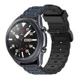 Strap-it Correa deportiva hebilla Galaxy Watch 3 45mm (negro/azul) Strap-it Correa deportiva hebilla Galaxy Watch 3 45mm (negro/azul)