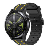 Strap-it Correa deportivo hebilla Huawei Watch GT 3 46mm (negro/amarillo) Strap-it Correa deportivo hebilla Huawei Watch GT 3 46mm (negro/amarillo)