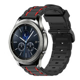 Strap-it Correa deportiva hebilla Samsung Gear S3 (negro/rojo) Strap-it Correa deportiva hebilla Samsung Gear S3 (negro/rojo)