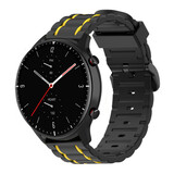 Strap-it Correa deportiva hebilla Amazfit GTR 2 (negro/amarillo) Strap-it Correa deportiva hebilla Amazfit GTR 2 (negro/amarillo)