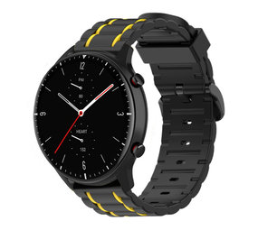 Strap-it Correa deportiva hebilla Amazfit GTR 2 (negro/amarillo) Strap-it Correa deportiva hebilla Amazfit GTR 2 (negro/amarillo)