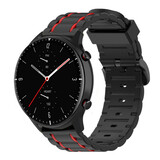 Strap-it Correa deportiva hebilla Amazfit GTR 2 (negro/rojo) Strap-it Correa deportiva hebilla Amazfit GTR 2 (negro/rojo)