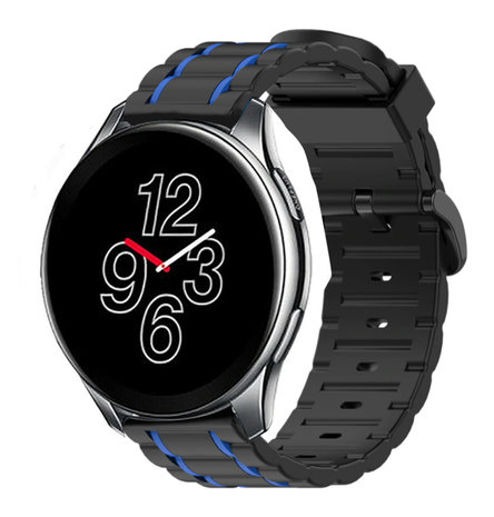 Strap-it Strap-it Correa deportiva hebilla OnePlus Watch (negro/azul) Strap-it Strap-it Correa deportiva hebilla OnePlus Watch (negro/azul)