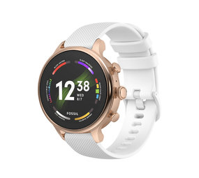 Strap-it Correa silicona Fossil Gen 6 - 42mm (blanco)