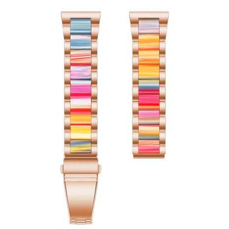Strap-it Strap-it Correa acero resina Samsung Galaxy Watch 3 41mm (oro rosado/colores) Strap-it Strap-it Correa acero resina Samsung Galaxy Watch 3 41mm (oro rosado/colores)