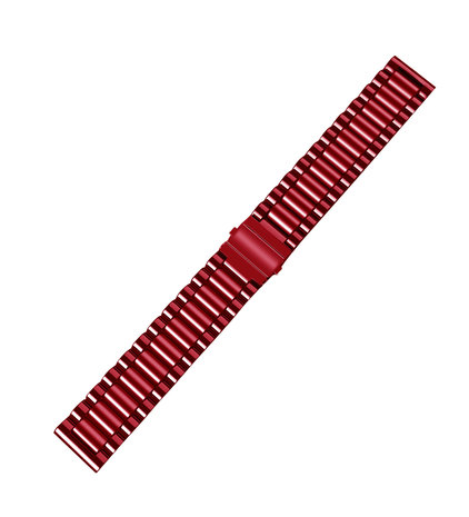Strap-it Strap-it Correa acero Amazfit Bip (vino rojo) Strap-it Strap-it Correa acero Amazfit Bip (vino rojo)