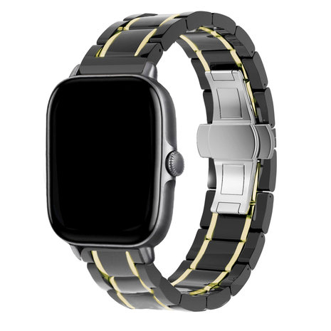Strap-it Strap-it Correa acero cerámico Amazfit GTS 3 (negro/oro) Strap-it Strap-it Correa acero cerámico Amazfit GTS 3 (negro/oro)