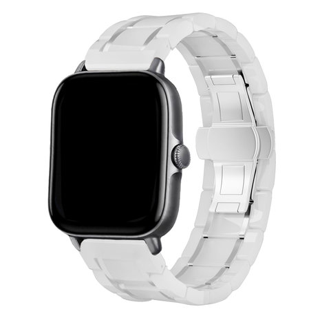 Strap-it Strap-it Correa acero cerámico Amazfit GTS 3 (blanco/plata) Strap-it Strap-it Correa acero cerámico Amazfit GTS 3 (blanco/plata)