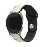 Strap-it Correa híbrido cuero Huawei Watch GT Runner (blanco arena) Strap-it Correa híbrido cuero Huawei Watch GT Runner (blanco arena)