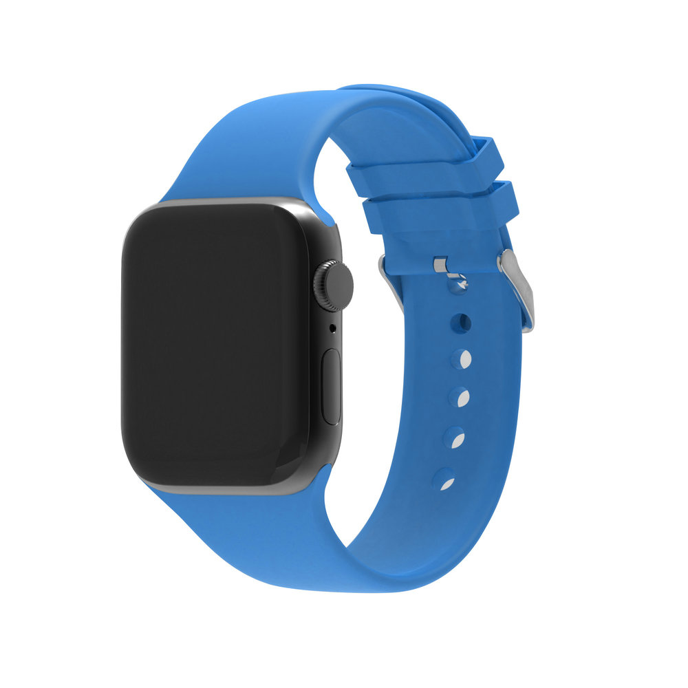 Strap-it Strap-it Correa silicona hebilla Apple Watch (azul claro)