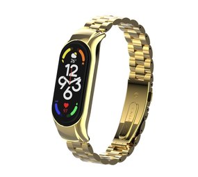Correa acero Xiaomi Mi Band 7 oro Correasmartwatch.es