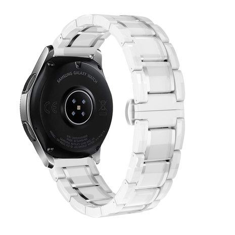 Strap-it Strap-it Correa acero cerámico Huawei Watch GT (blanco/plata) Strap-it Strap-it Correa acero cerámico Huawei Watch GT (blanco/plata)