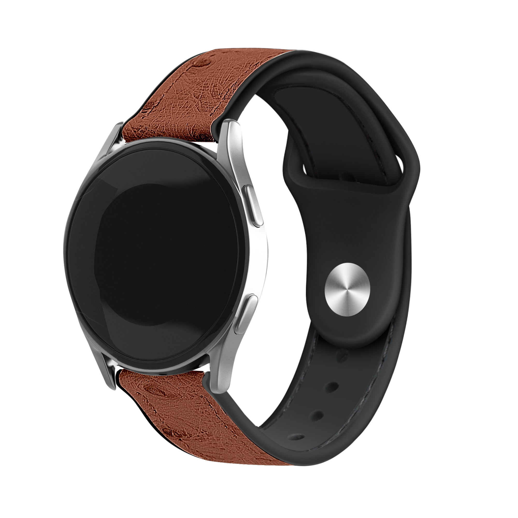 Samsung Correa de Piel Híbrida 20mm M/L Negra para Galaxy Watch4