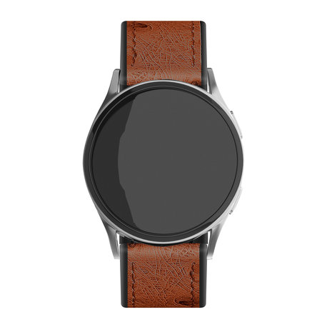 Samsung Correa de Piel Híbrida 20mm M/L Negra para Galaxy Watch4