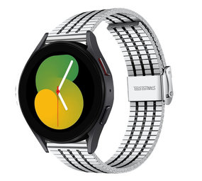 Strap-it Correa acero inoxidable Samsung Galaxy Watch 5 - 40mm (plata/negro) Strap-it Correa acero inoxidable Samsung Galaxy Watch 5 - 40mm (plata/negro)