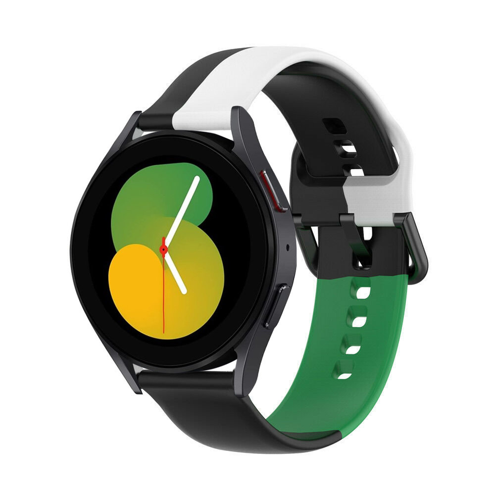 Strap-it Strap-it Correa deportiva triple Galaxy Watch 5 - 40mm (negro-blanco-verde) Strap-it Strap-it Correa deportiva triple Galaxy Watch 5 - 40mm (negro-blanco-verde)
