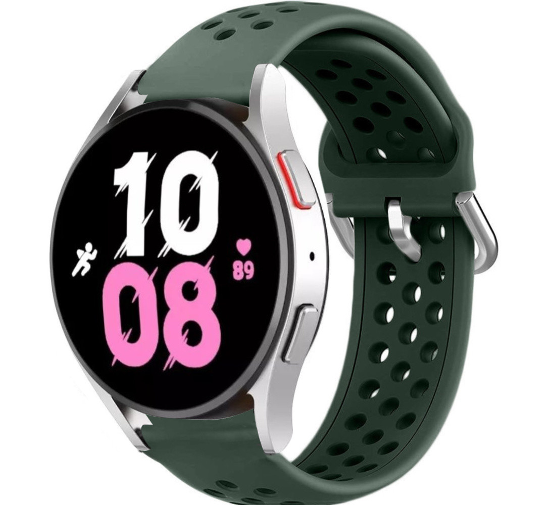 Strap-it Strap-it Correa silicona agujeros Galaxy Watch 5 - 44mm (verde militar)