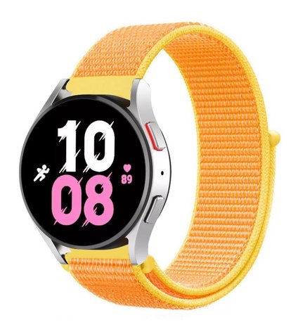 Correa nylon Samsung Galaxy Watch 5 44mm amarillo claro Correasmartwatch.es