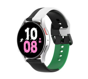 Strap-it Correa deportiva triple Galaxy Watch 5 - 44mm (negro-blanco-verde) Strap-it Correa deportiva triple Galaxy Watch 5 - 44mm (negro-blanco-verde)