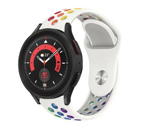 Strap-it Correa deportiva Galaxy Watch 5 Pro (blanca/colorida) Strap-it Correa deportiva Galaxy Watch 5 Pro (blanca/colorida)